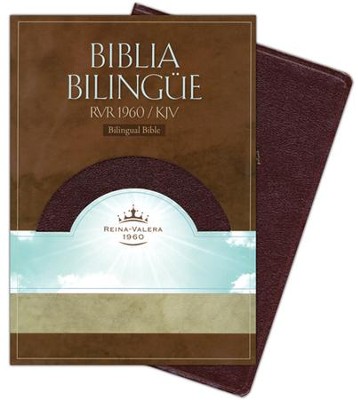 Biblia Bilingue RVR 1960-KJV, Piel Fab. Rojizo / RVR 1960-KJV