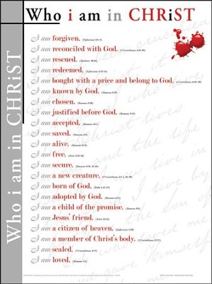 Who I Am in Christ Laminated Wall Chart   - 
