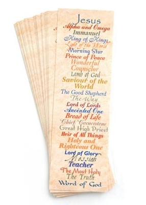 Names of Jesus Bookmarks, 25-Pack   - 