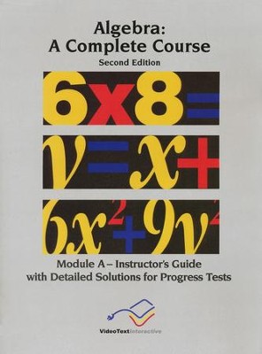 VideoText Interactive Algebra Module A Books and DVDs   - 
