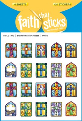 Stickers: Stained Glass Crosses   - 