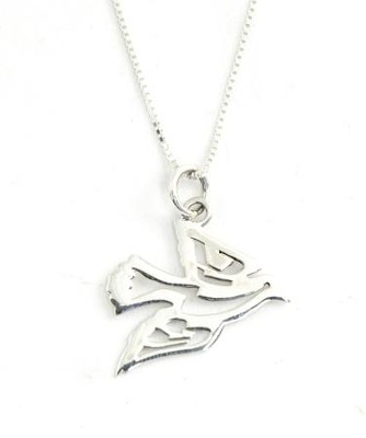 Silver Dove Pendant with Hebrew Shalom   -     By: Holy Land Gifts
