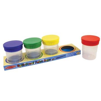 Spill-Proof Paint Cups - Set of 4  -     By: Melissa & Doug
