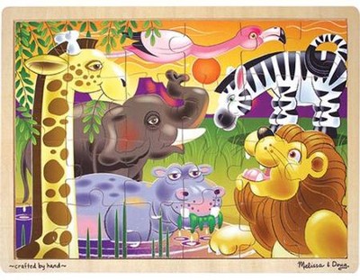 African Plains Jigsaw Puzzle (24 pc)   -     By: Melissa & Doug
