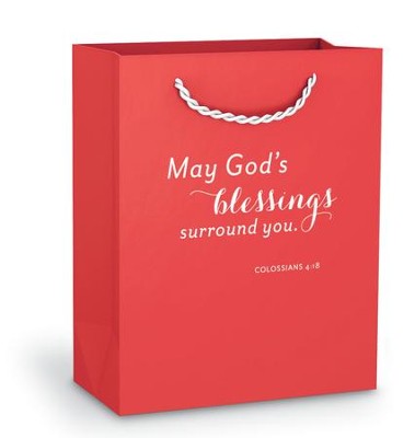 May God's Blessings Gift Bag, Red, Small  - 