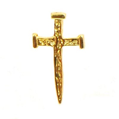 Nail Cross Lapel Pin   - 