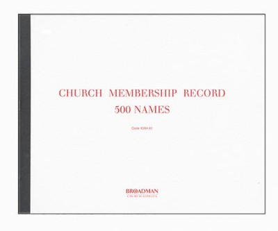 Church Membership Record Book, M-1   - 