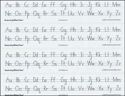 Print Alphabet Desk Strips (1 Sheet of 4 Strips; Grades K-2)  - 