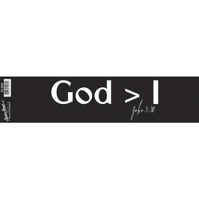 God Is Greater Than I Bumper Sticker  - 