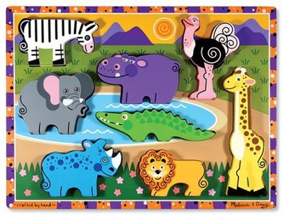 Safari Animals Chunky Puzzle   -     By: Melissa & Doug
