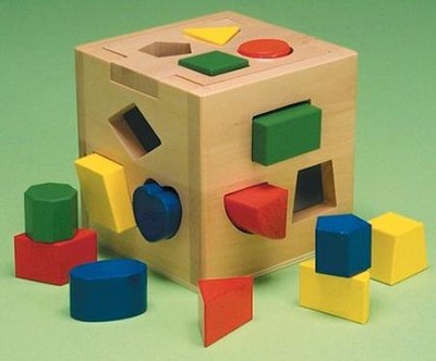 Shape Sorting Wood Cube   -     By: Melissa & Doug
