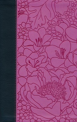 ESV Thinline Bible (TruTone, Ebony/Berry, Bouquet Design) -