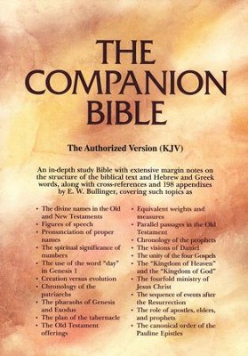 KJV Companion Bible, genuine leather, black, thumb-indexed   - 