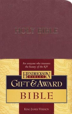 KJV Gift & Award Bible, Imitation leather, Burgundy , Case of 24  - 