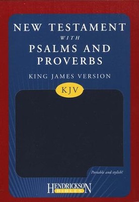 KJV New Testament with Psalms and Proverbs, imitation leather, blue  - 