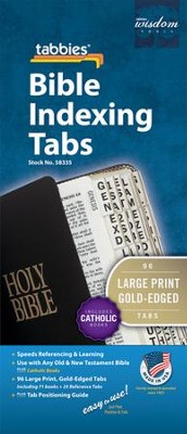 Catholic, Large Print Bible Tabbies   - 