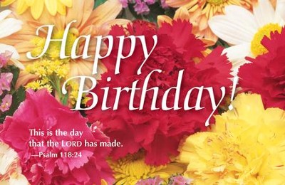 Birthday Bouquet Postcards (Psalm 118:24) - Pack of 25  - 