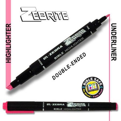 Zebrite Double End Marker, Pink   - 