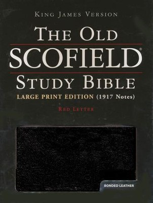 KJV Old Scofield Study Bible, Large Print, Bonded leather, Black,  Thumb-Indexed  - 
