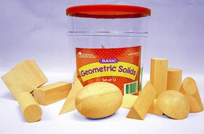 Hardwood Geometric Solids, Set of 12   -     By: Homeschool
