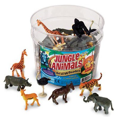 Jungle Animal Counters, Set of 60   - 