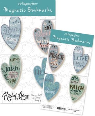 Hope, Faith, Love, Peace, Magnetic Bookmarks  - 