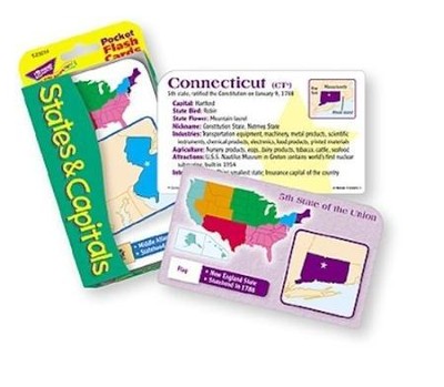 States & Capitals Pocket Flash Cards   - 