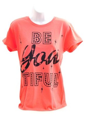 Be YOUtiful Ladies Cut Shirt, Coral, Large  - 