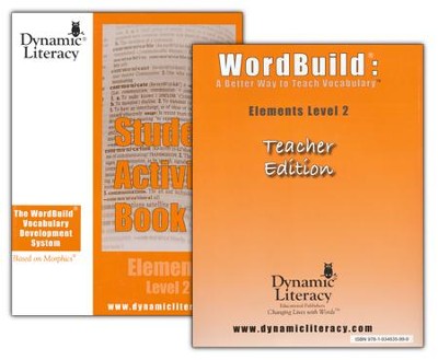 WordBuild &#174: A Better Way To Teach Vocabulary Elements 2 Combo Pack  - 