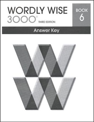 Wordly Wise 3000 3rd Edition Answer Key Book 6 (Homeschool  Edition)  - 