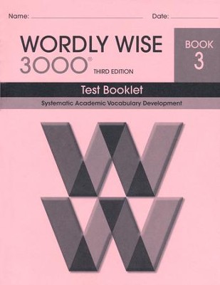 Wordly Wise 3000 Book 3 Test 3rd Ed. (Homeschool Edition)  - 
