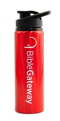Bible Gateway Water Bottle, Flip Top, Red   - 
