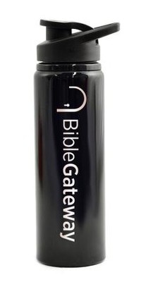 Bible Gateway, Water Bottle, Flip Top, Black   - 