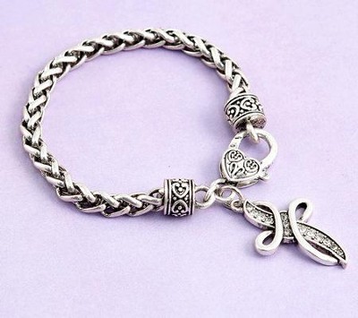 Swirl Cross Bracelet, Crystal  - 