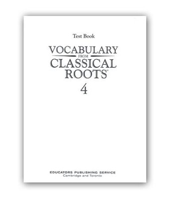 Vocabulary from Classical Roots Blackline Master Test Book 4 (Homeschool Edition)  - 