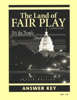 The Land of Fair Play, Third Edition Answer Key, Grade 8 (Remedial  9-12)  -     By: Geoffrey Parsons
