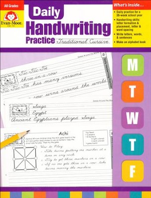 Daily Handwriting Practice: Traditional Cursive   - 