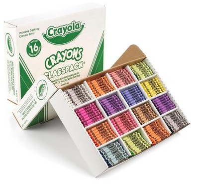 Crayola, Regular Size Crayons, 16 Colors, 800 Pieces  - 