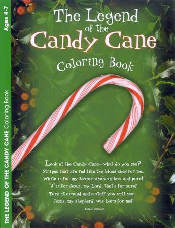 Christian Christmas candy cane color book