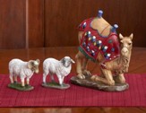 Real-Life Nativity 7-inch Size Animal Set of 3, camel and sheep