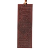 Names of God Bookmark, Lux Leather Brown