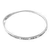 Proverbs 3:5 Mobius Bracelet, Silver