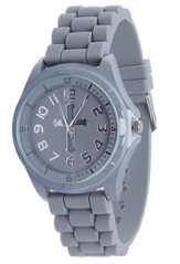 Silicone Watch with Cross, Gray, Large