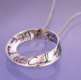 Let Go And Let God, Sterling Silver Mobius Necklace