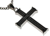 Disciple Iron Cross Necklace, Black