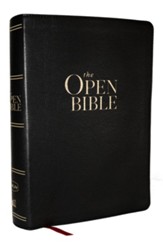 NKJV Open Bible, Comfort Print--soft  leather-look, black