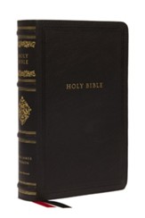 KJV Large Print Reference  Bible--soft leather-look, black