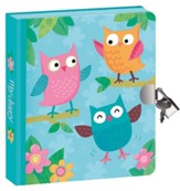 Owls, Lock and Key Diary