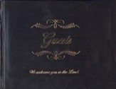 Any Occasion Guest Book, black bonded leather