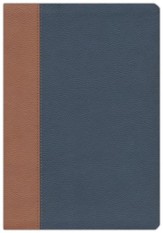 NKJV Amplified Parallel Large-Print Bible Flexisoft,  Blue/Brown